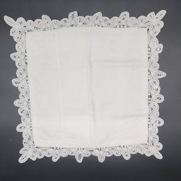 Lot of Battenburg and Crochet Linen Doilies Pillow Cover Bread Warmer VTG - Picture 11 of 12